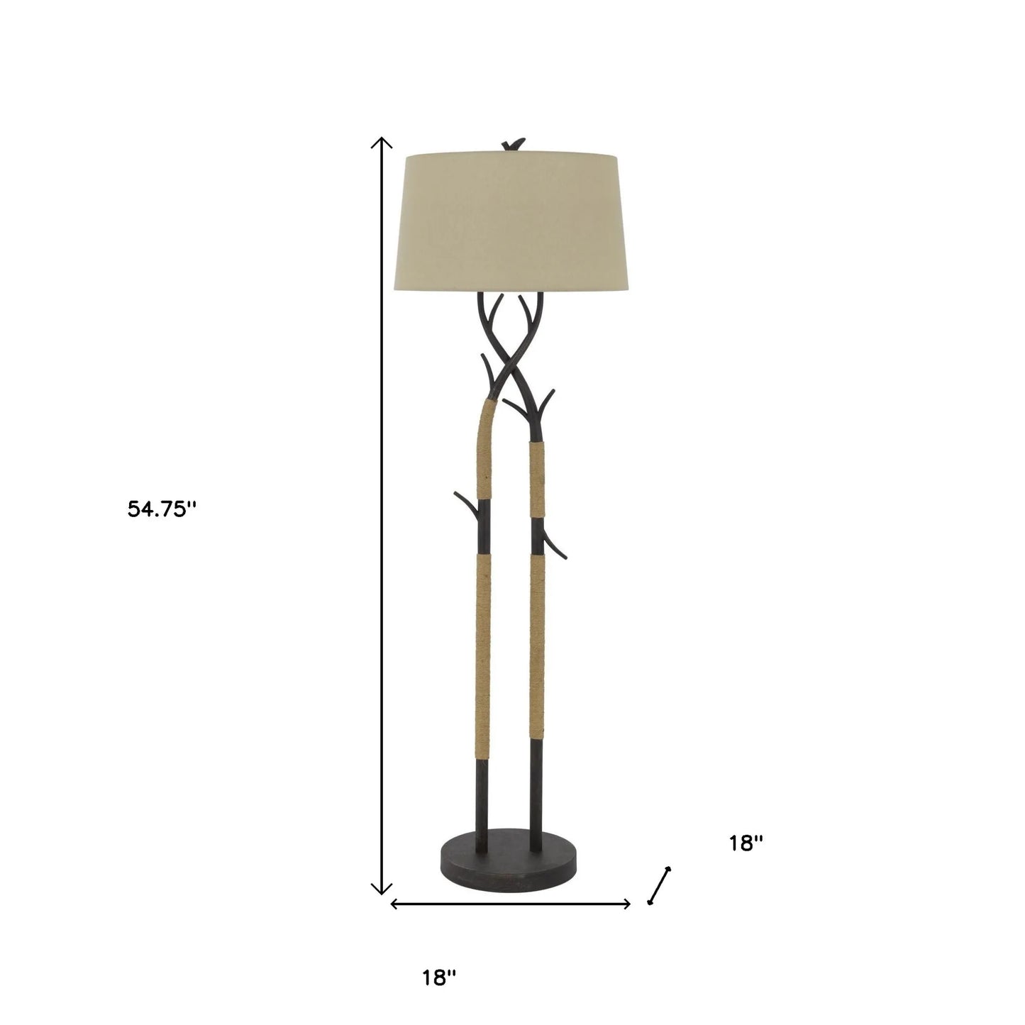 Traditional Shaped Black LED Floor Lamp