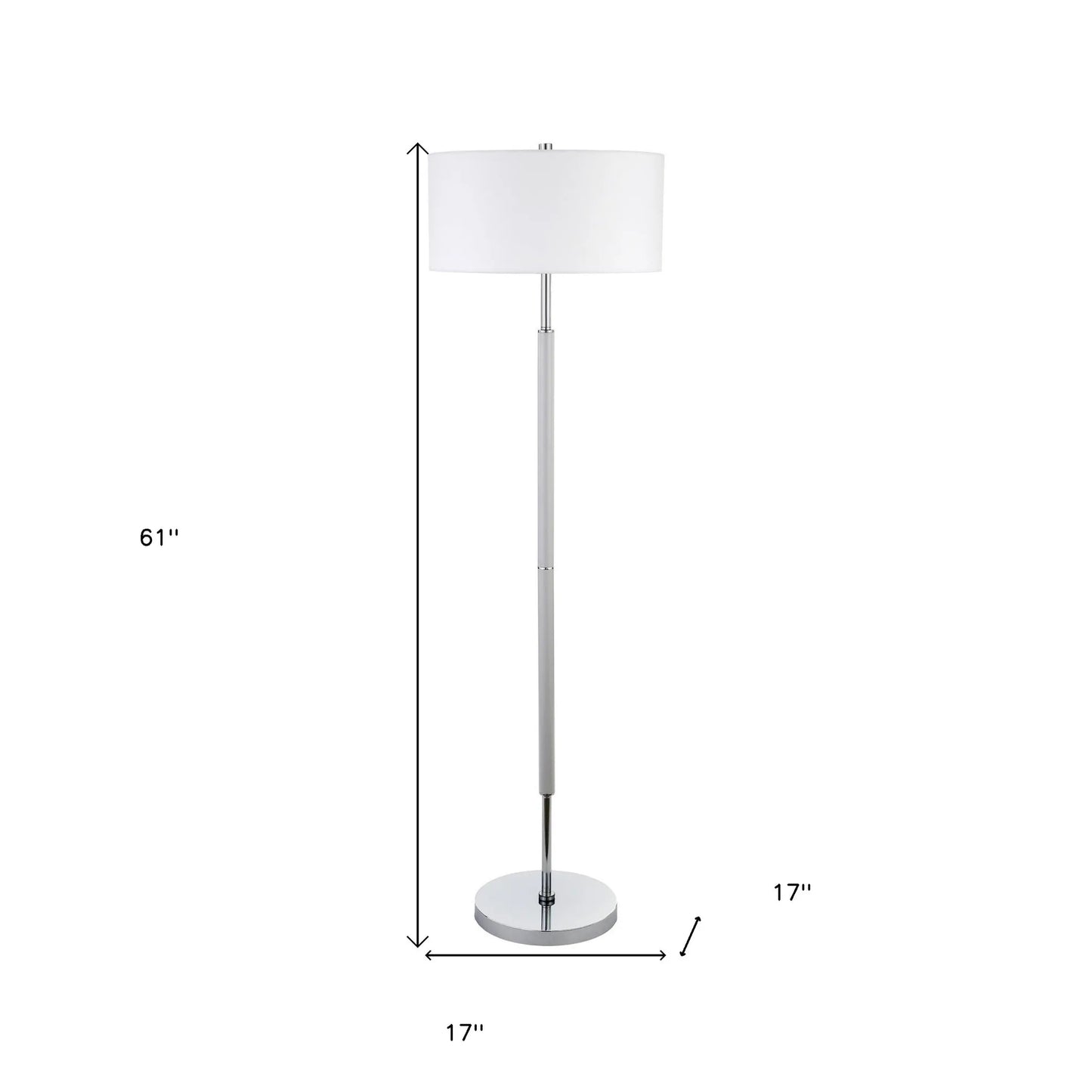 Nickel LED Two-Light Floor Lamp