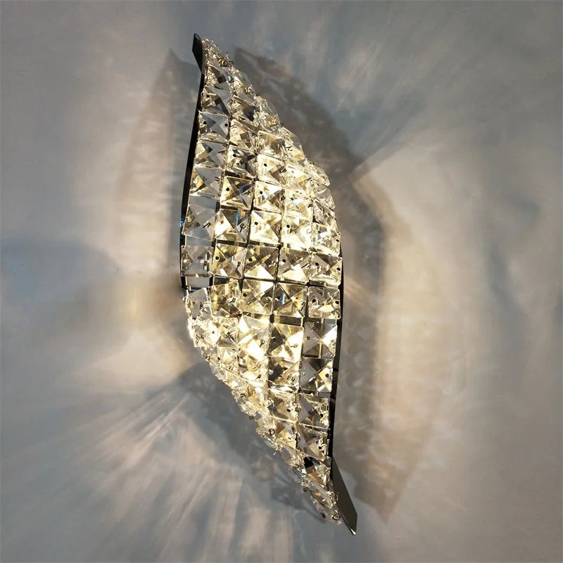 LuxGlow Modern Crystal LED Wall Sconce