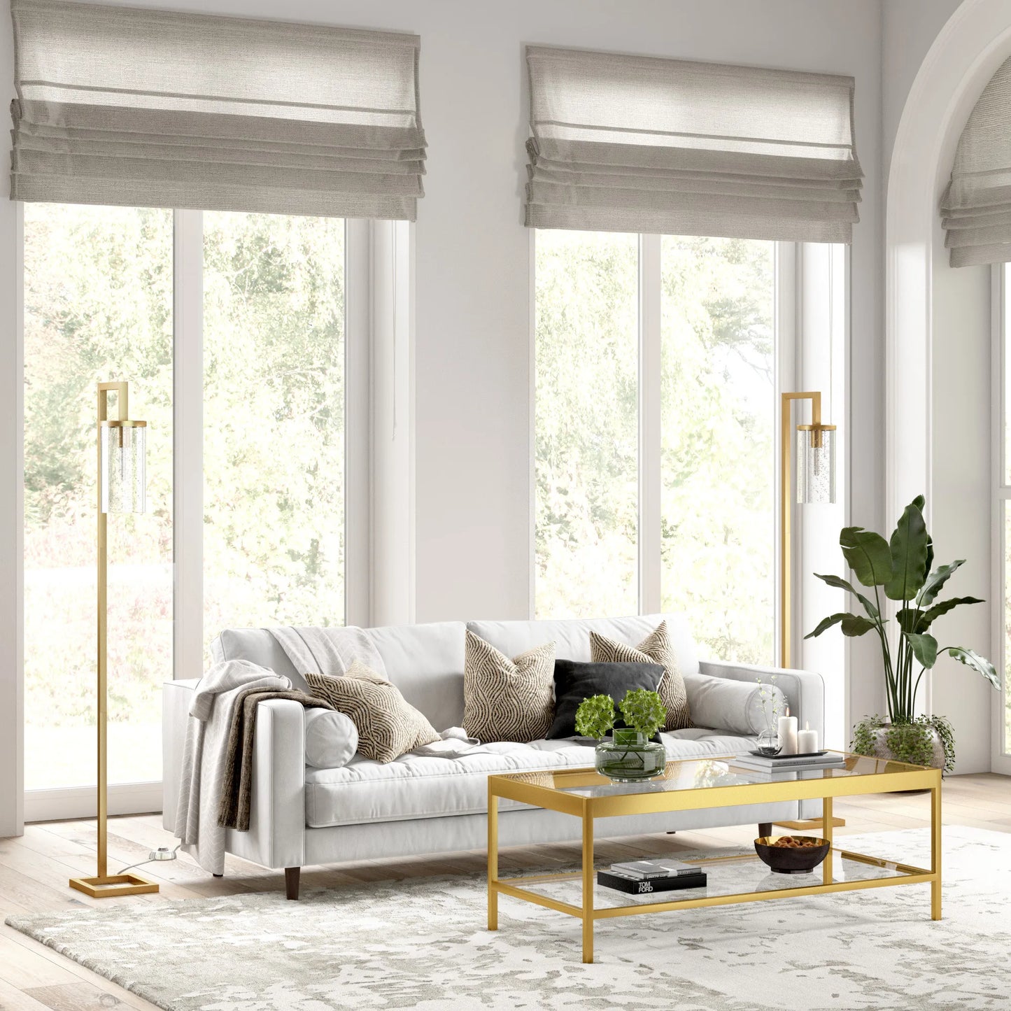 Brass Reading Floor Lamp