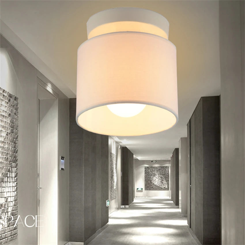 Nordic Linen LED Ceiling Lamp