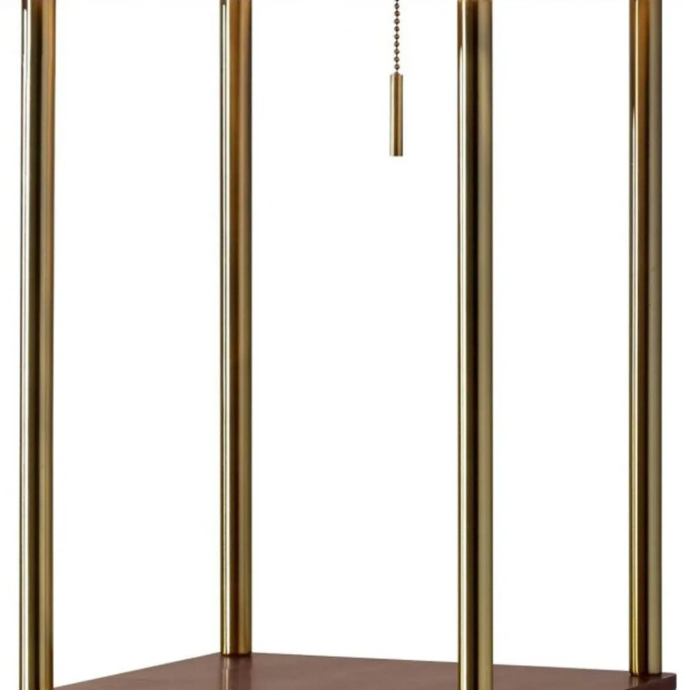 Luxury Brass Floor Lamp with Square Shade