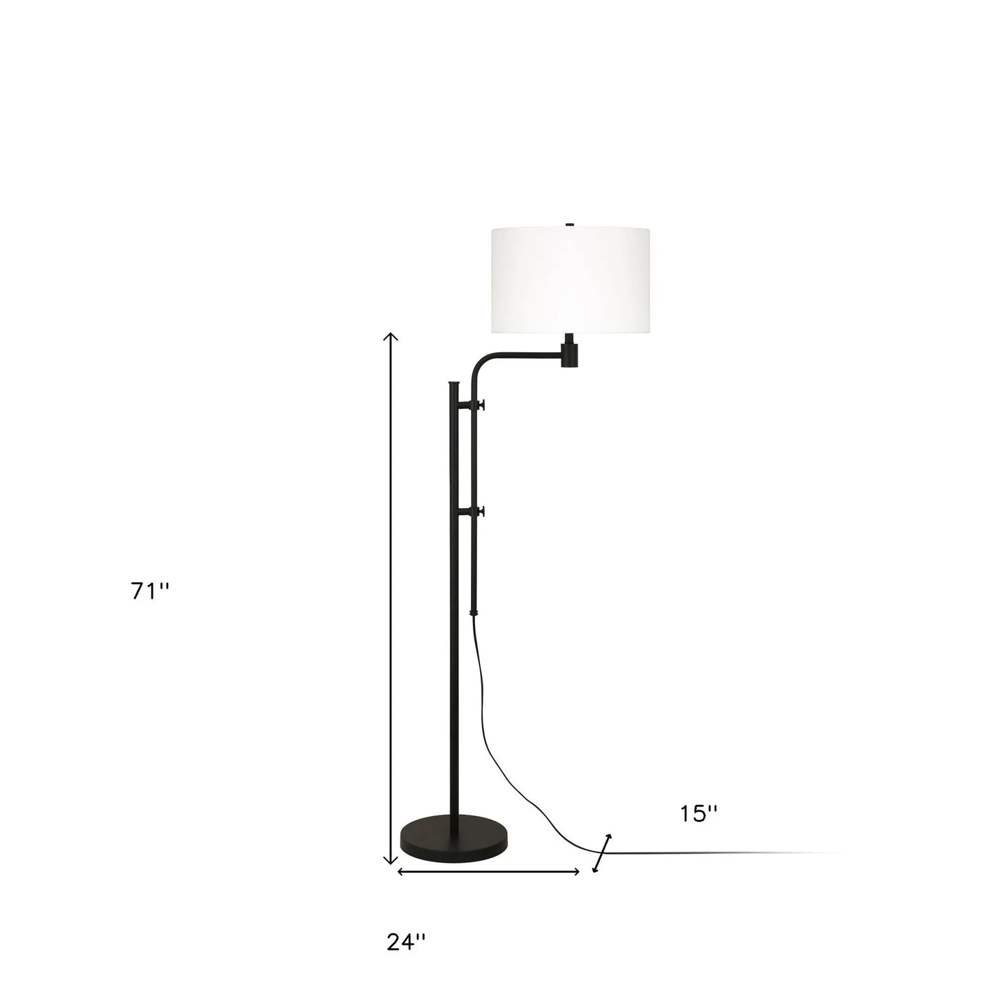 Adjustable Black Floor Lamp