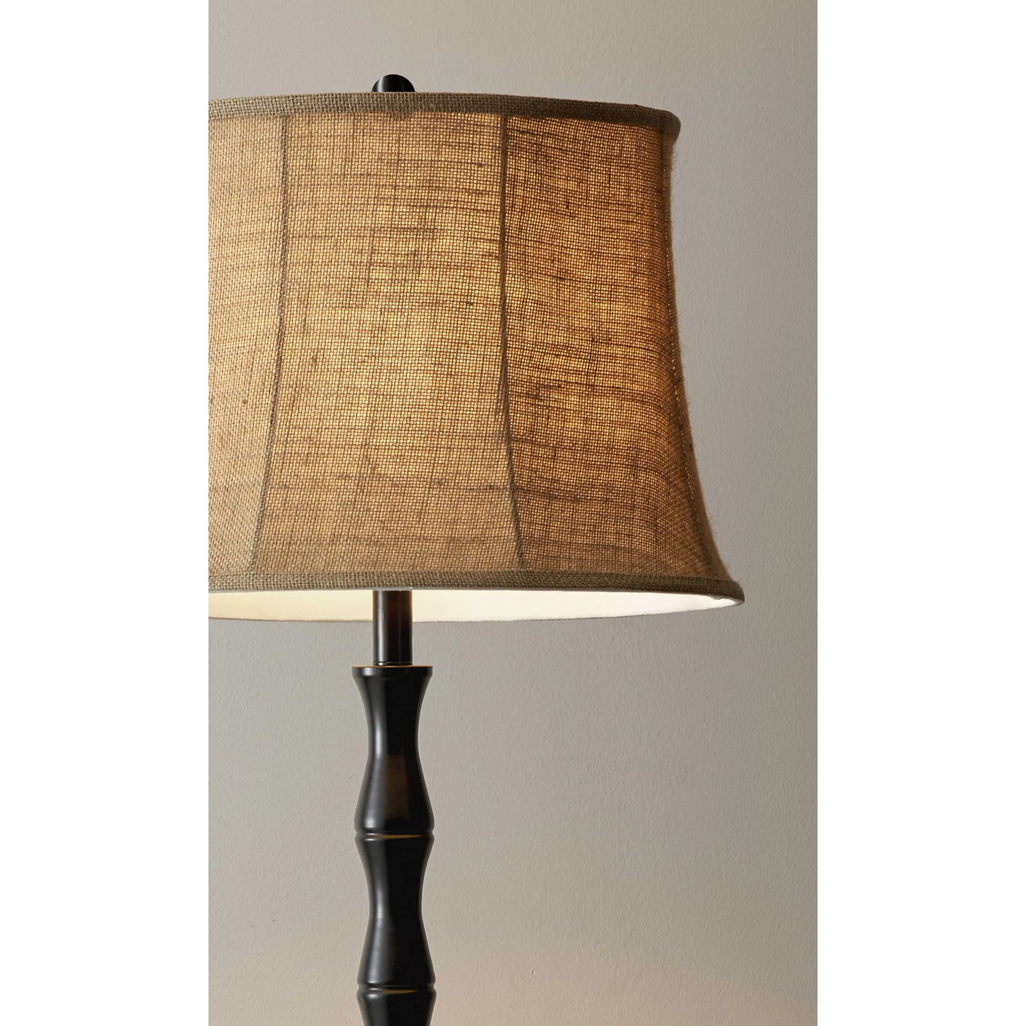 Modern Floor Lamp with Burlap Shade