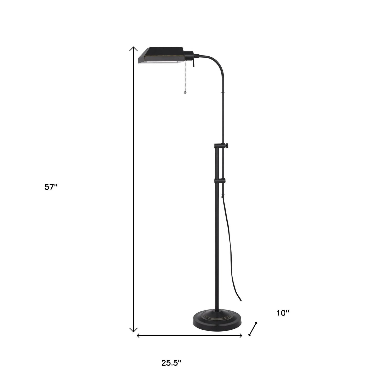 LED Floor Lamp Bronze Metal Adjustable