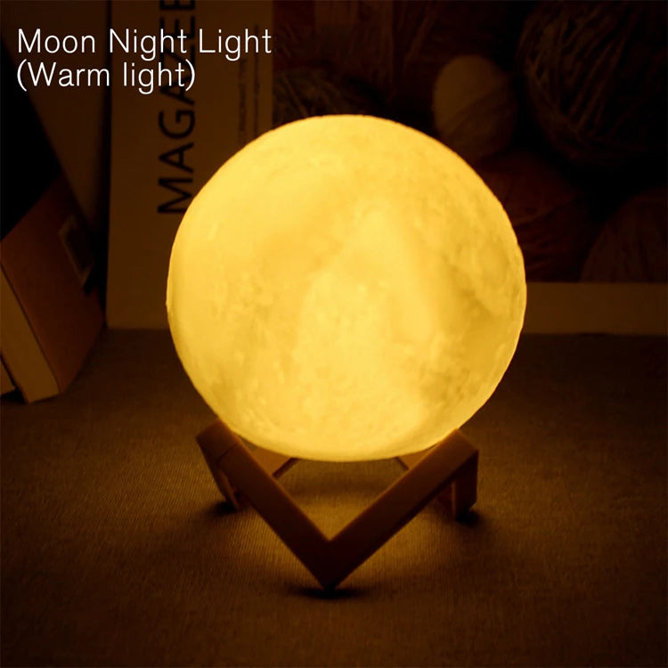 Galactic Moon Glow: Kids' Night Light Delight