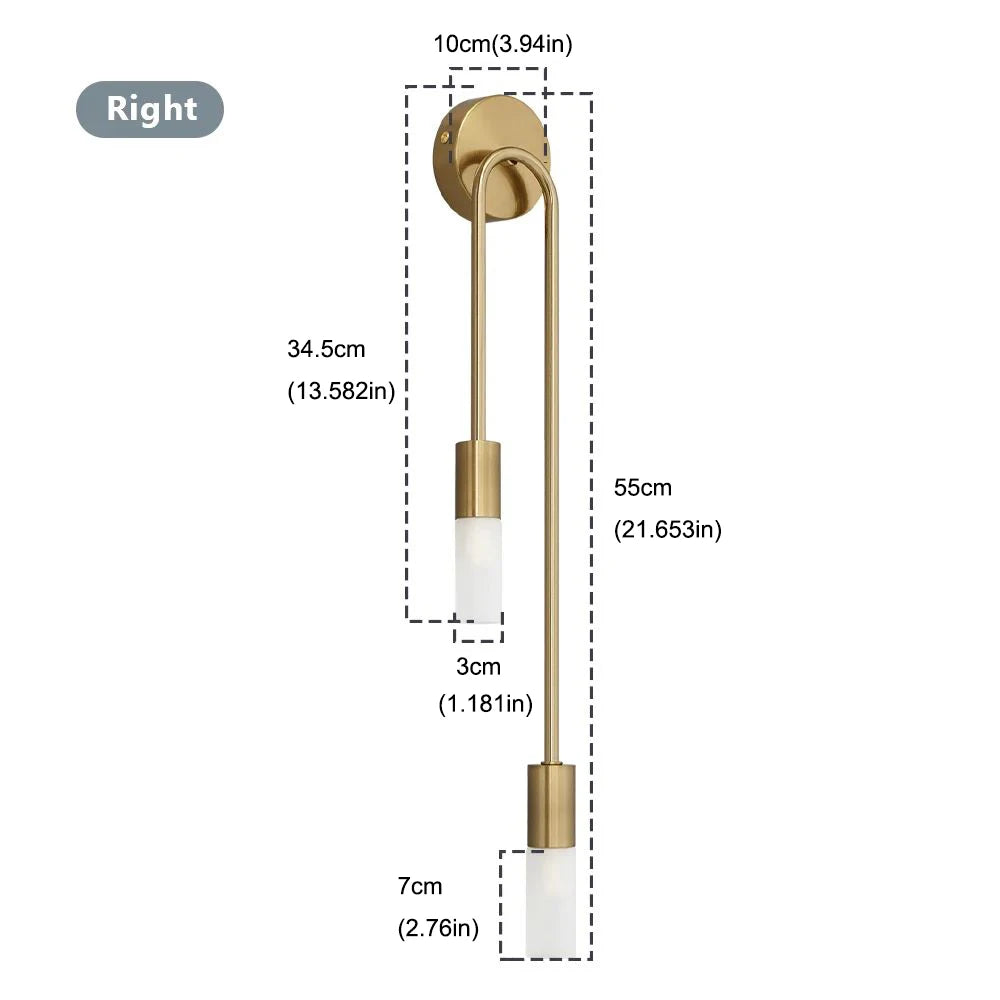 NordicLux Black Gold LED Wall Lamp