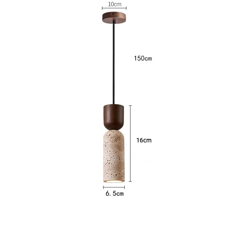 Wabi-Sabi Stone Bedside Pendant