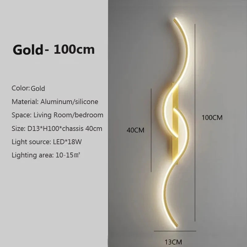 Wavy Minimalist Wall Sconce