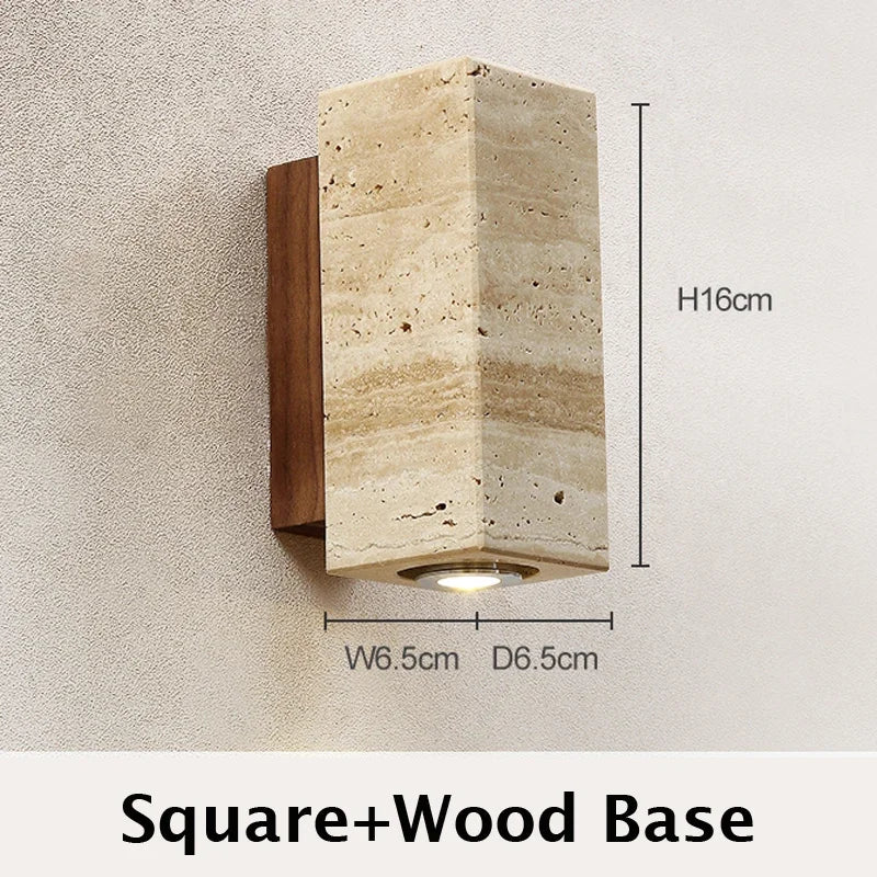 Travertine Wabi-Sabi Sconce