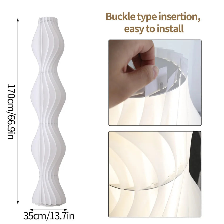 Tall Wave LED Floor Lamp, 170 cm, Dimmable 3-Color