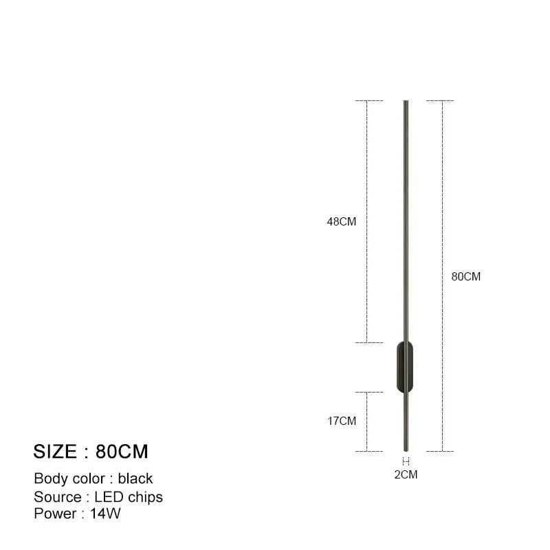 Modern Long LED Wall Lights for Bedroom