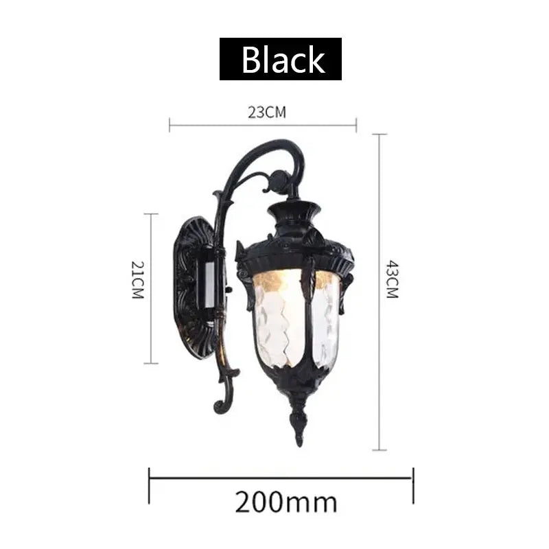 RetroGlow Waterproof Wall Lamp for Outdoor Spaces