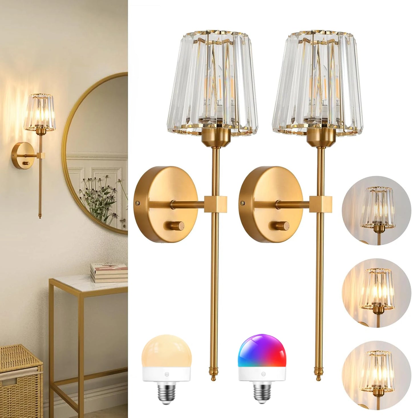 Crystal Glance Wall Sconces