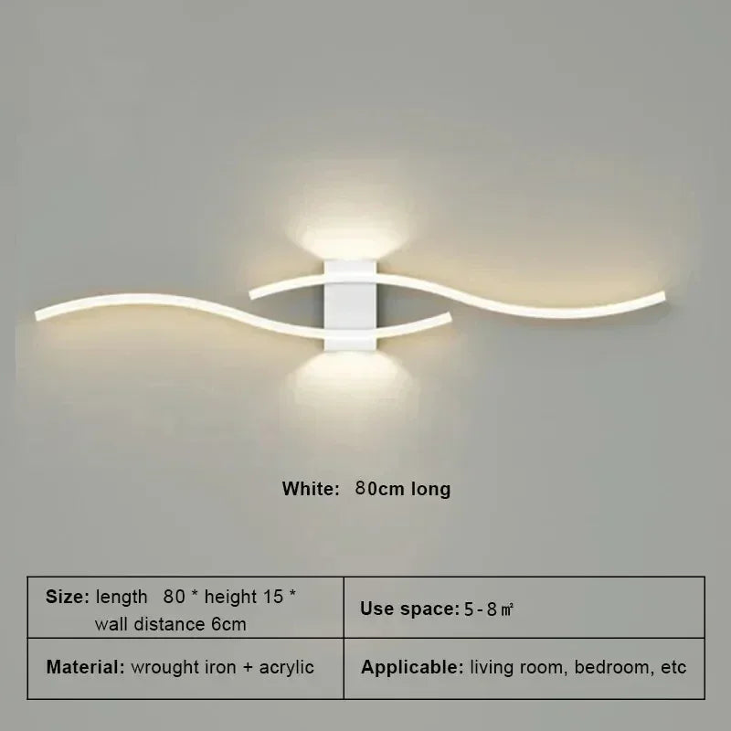LED Glow Strip Wall Sconce - Modern Home Accent