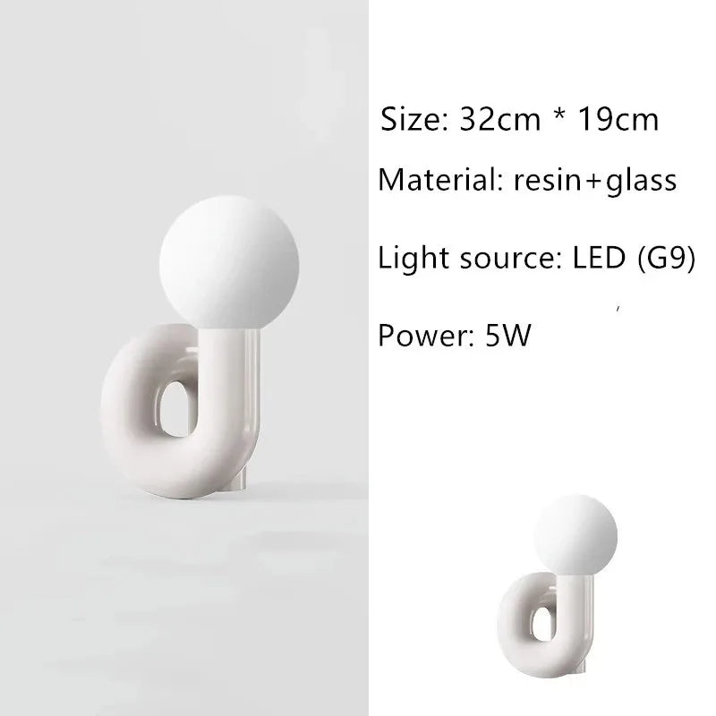 Nordic Glow: Minimalist Glass Desk Lamp