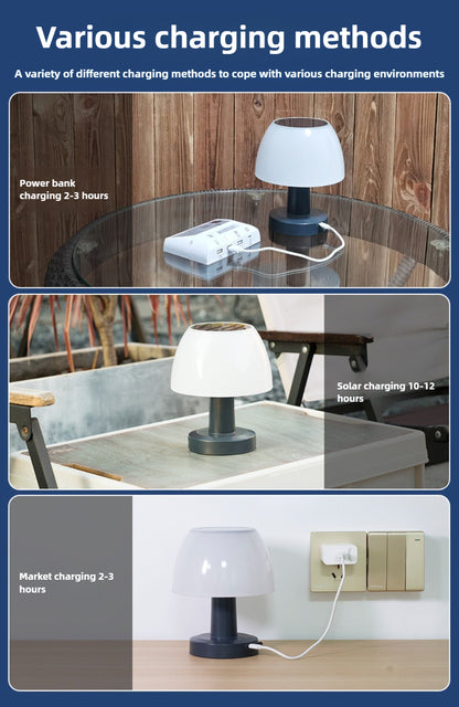 SolarGlow USB Garden Lamp - Wireless Outdoor Decor