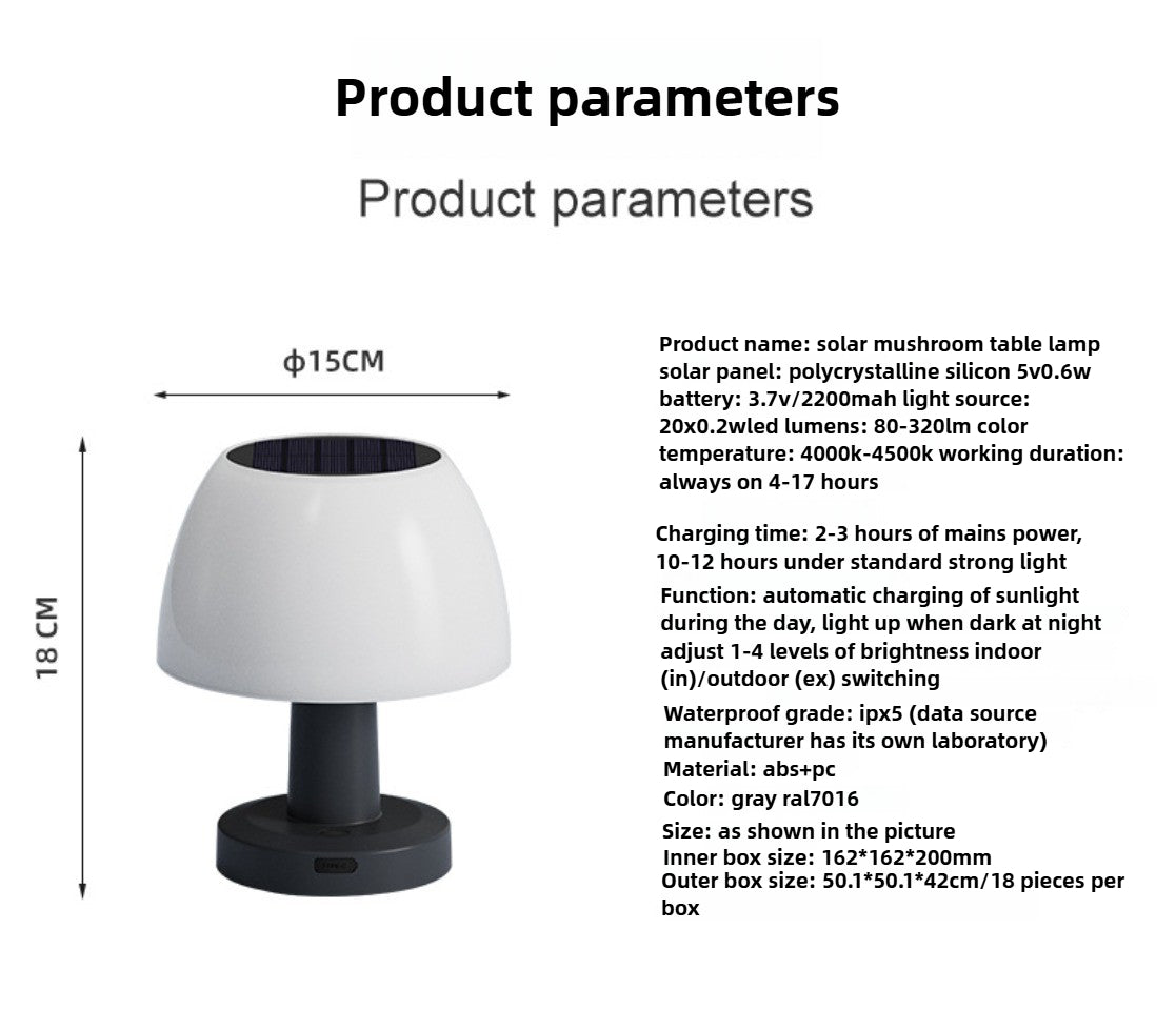 SolarGlow USB Garden Lamp - Wireless Outdoor Decor