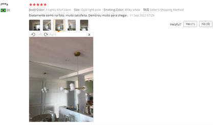 Glass Ball Linear Pendant