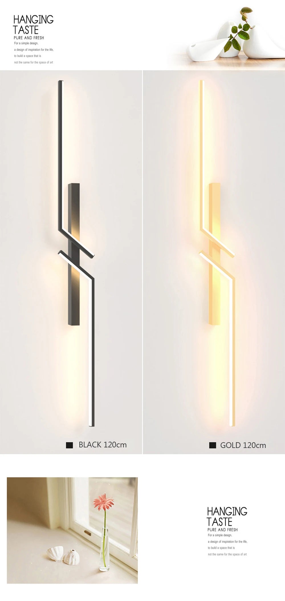 LED Wall Lamp Modern Minimalist Strip Wall Decor Lights
