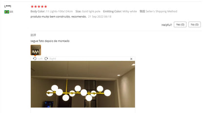 Glass Ball Linear Pendant