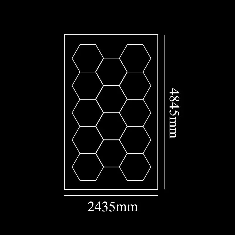 Hexagon LED Garage Light, 6500K Honeycomb Ceiling Kit
