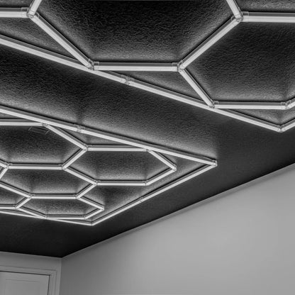 Hexagon LED Garage Light, 6500K Honeycomb Ceiling Kit