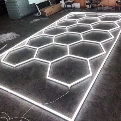 Hexagon LED Garage Light, 6500K Honeycomb Ceiling Kit