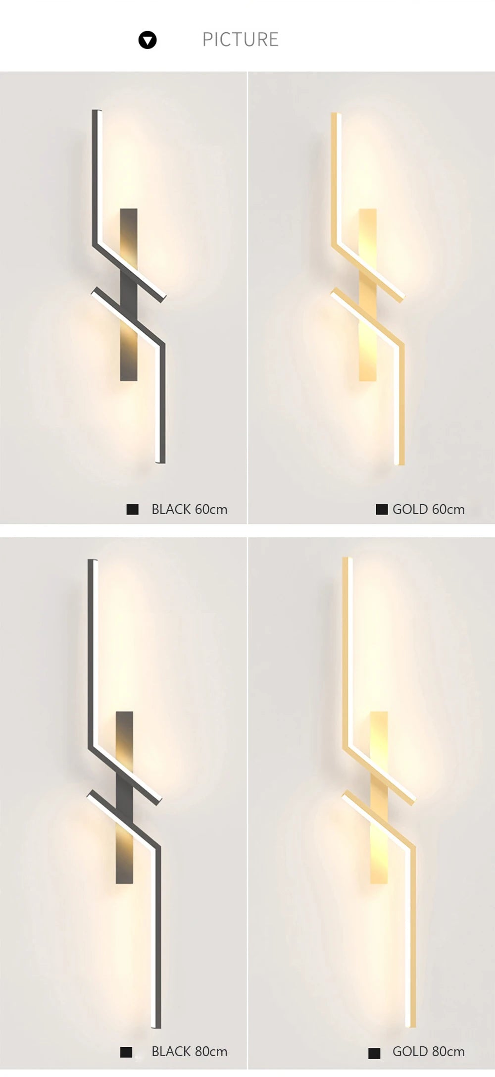 LED Wall Lamp Modern Minimalist Strip Wall Decor Lights