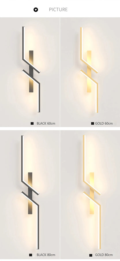 LED Wall Lamp Modern Minimalist Strip Wall Decor Lights