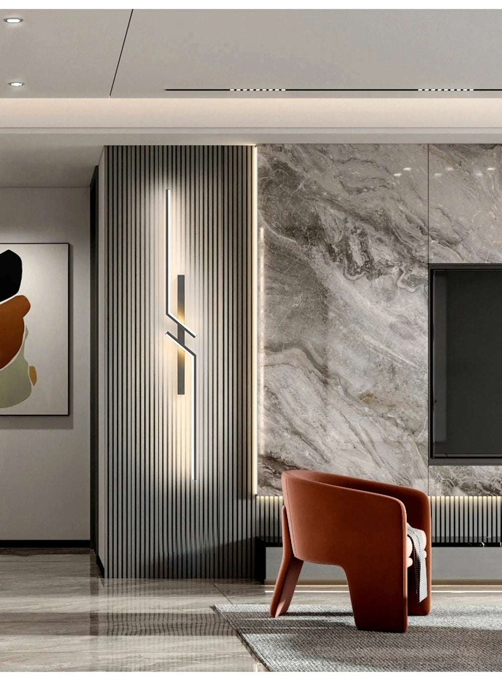 LED Wall Lamp Modern Minimalist Strip Wall Decor Lights