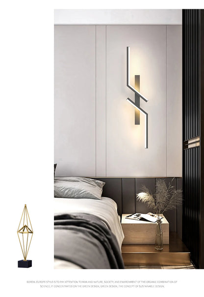 LED Wall Lamp Modern Minimalist Strip Wall Decor Lights