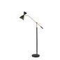Black Adjustable LED Floor Lamp with Cone Shade