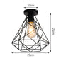 Retro Metal Semi-Flush Ceiling Light Fixture