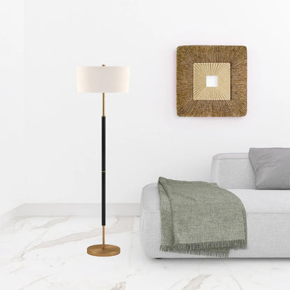 HMS 61 Contemporary Gold White Two-Light LED Floor Lamp