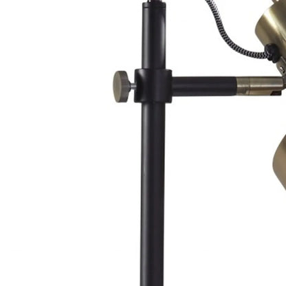Modern Floor Lamp with Brass Metal Shade