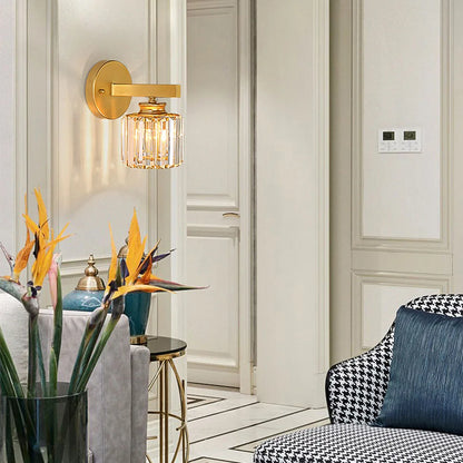 Crystal Sconce Iron Art Wall Lamp