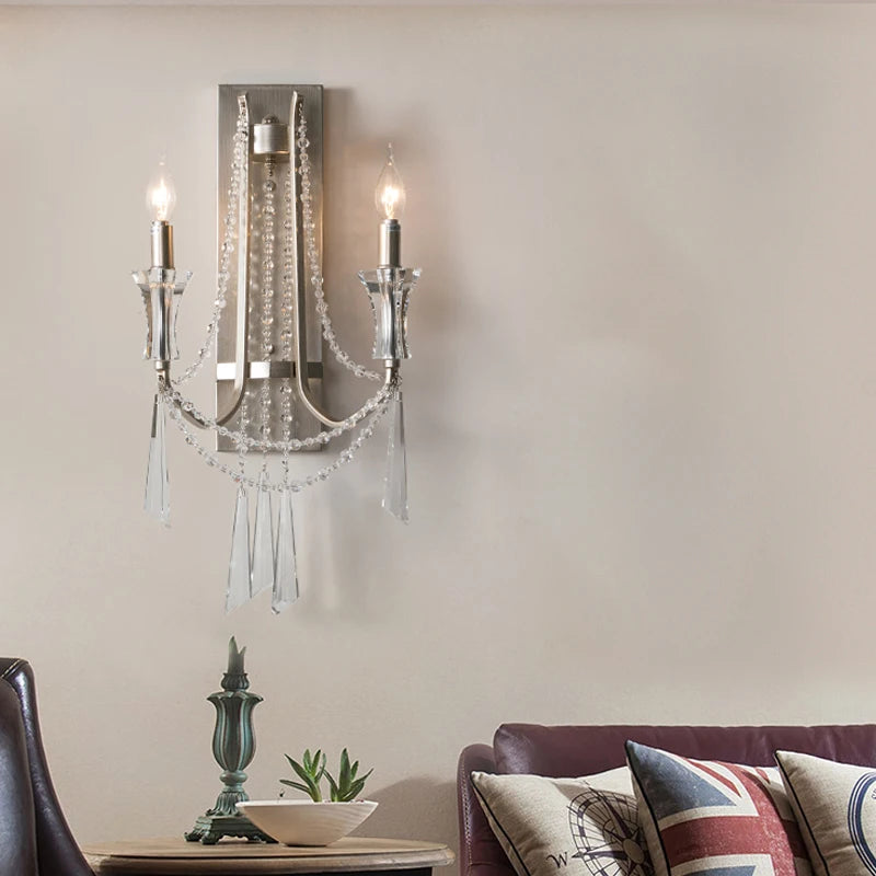 Nordic Crystal Wall Sconce - Modern Elegance