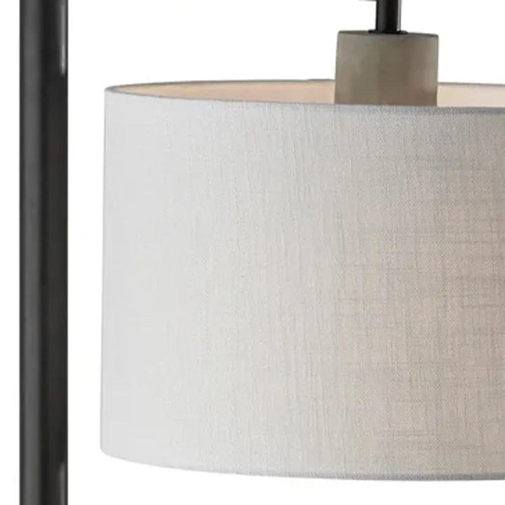 Modern Arc Floor Lamp with Fabric Shade