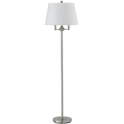 Nickel Four-Light Floor Lamp with Square Shade