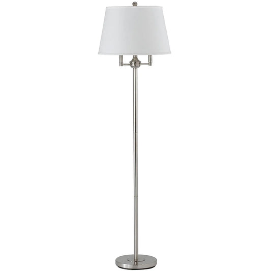 Nickel Four-Light Floor Lamp with Square Shade