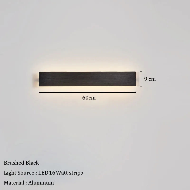 Gold Modern Long Wall Sconce for Bedroom & Hallway