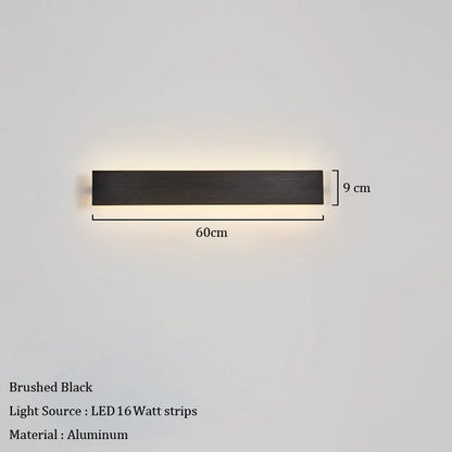 Gold Modern Long Wall Sconce for Bedroom & Hallway