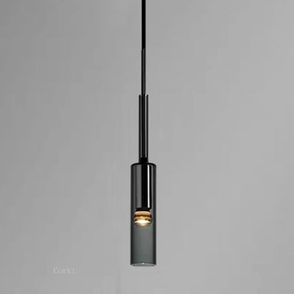 Nordic Copper Crystal Bottle Pendant Lamp