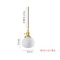 White Ceramic Brass Pendant Light