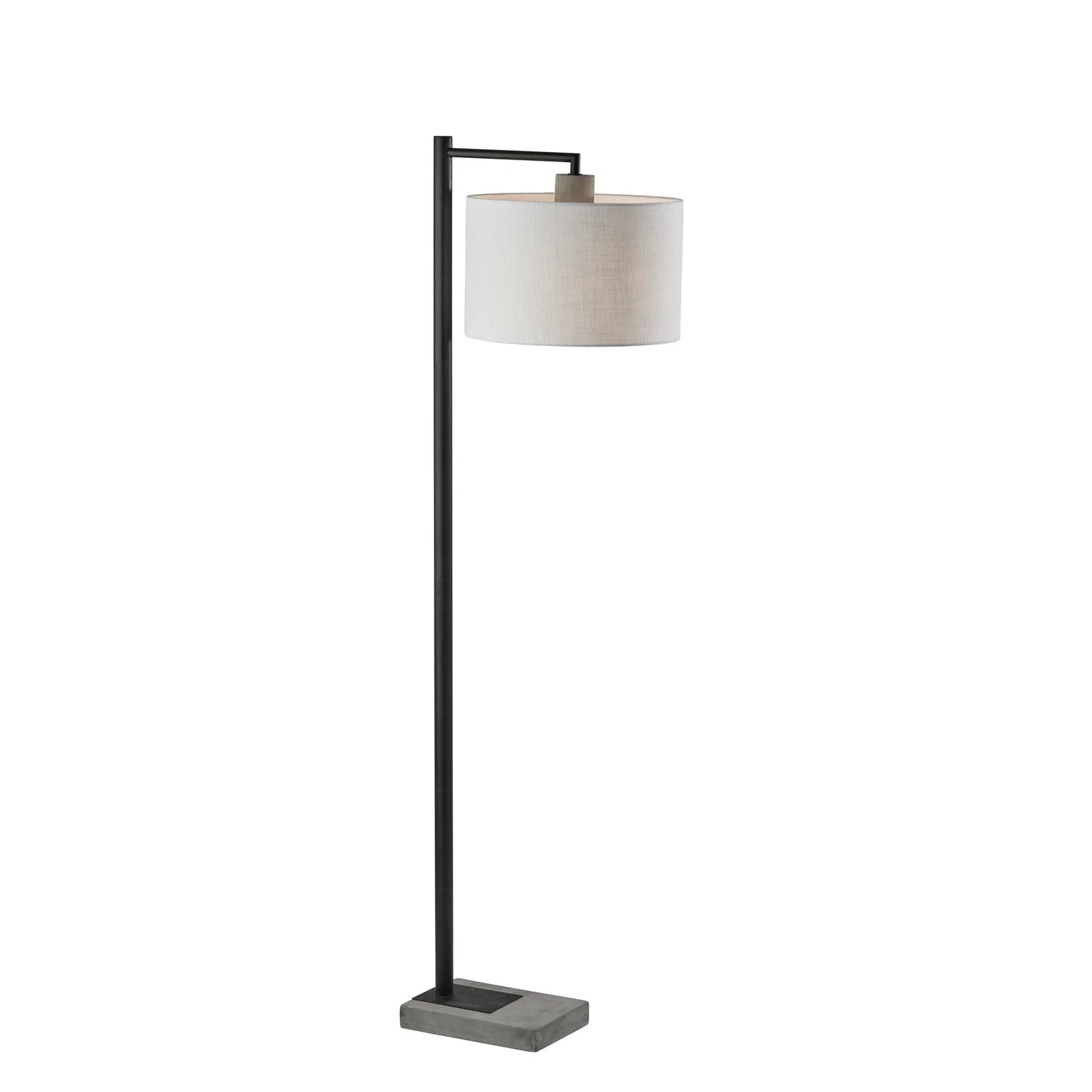 Modern Arc Floor Lamp with Fabric Shade
