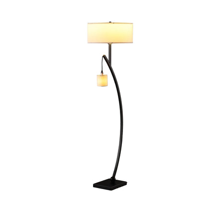 Matte Black Dual Arc Floor Lamp