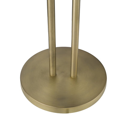 Two-Light Torchiere Floor Lamp with Metal Shade