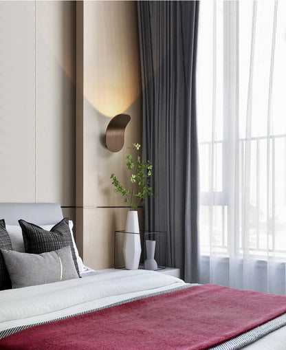 Gold Aura Minimalist Wall Sconce for Indoor Spaces