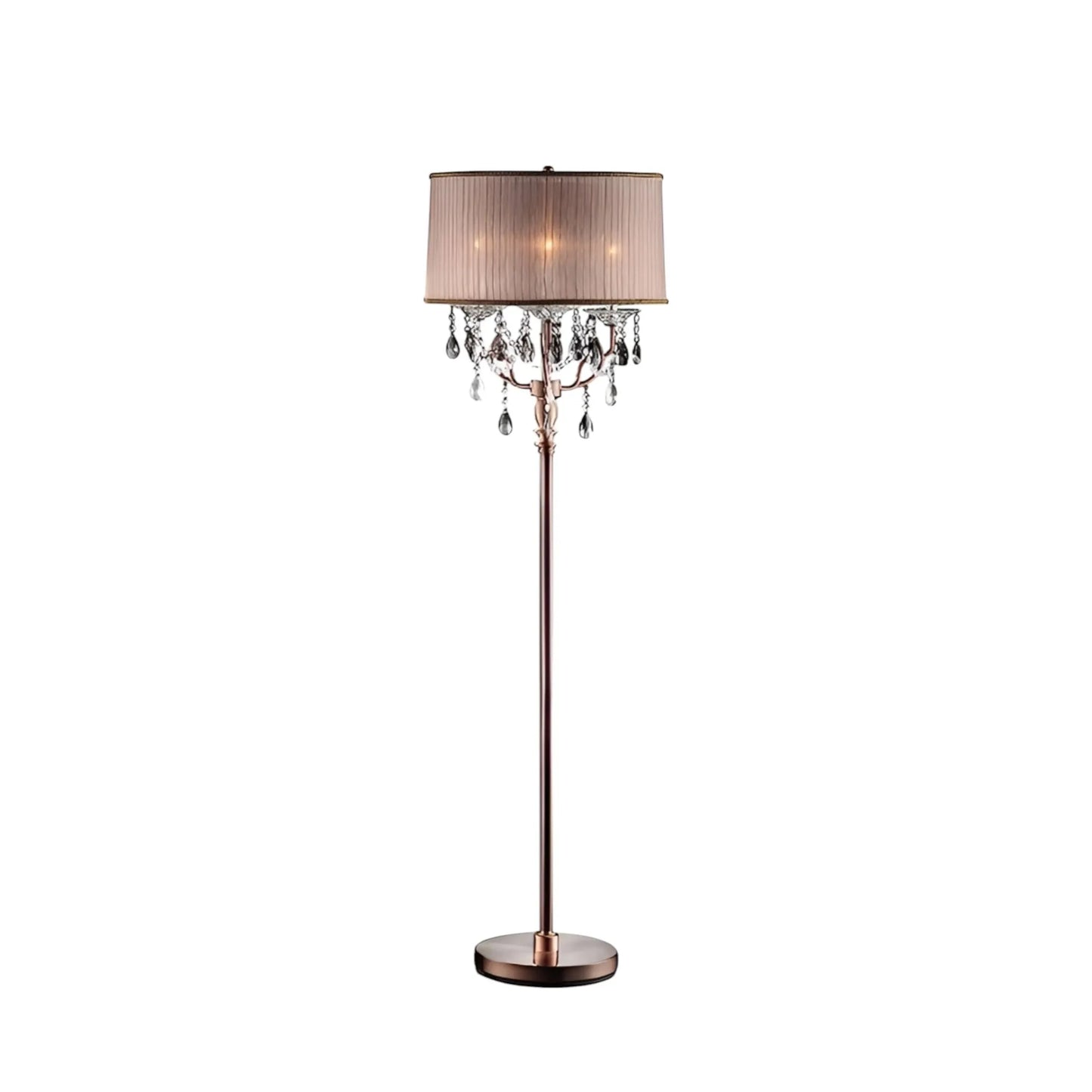 Silver Three-Light Candelabra Floor Lamp